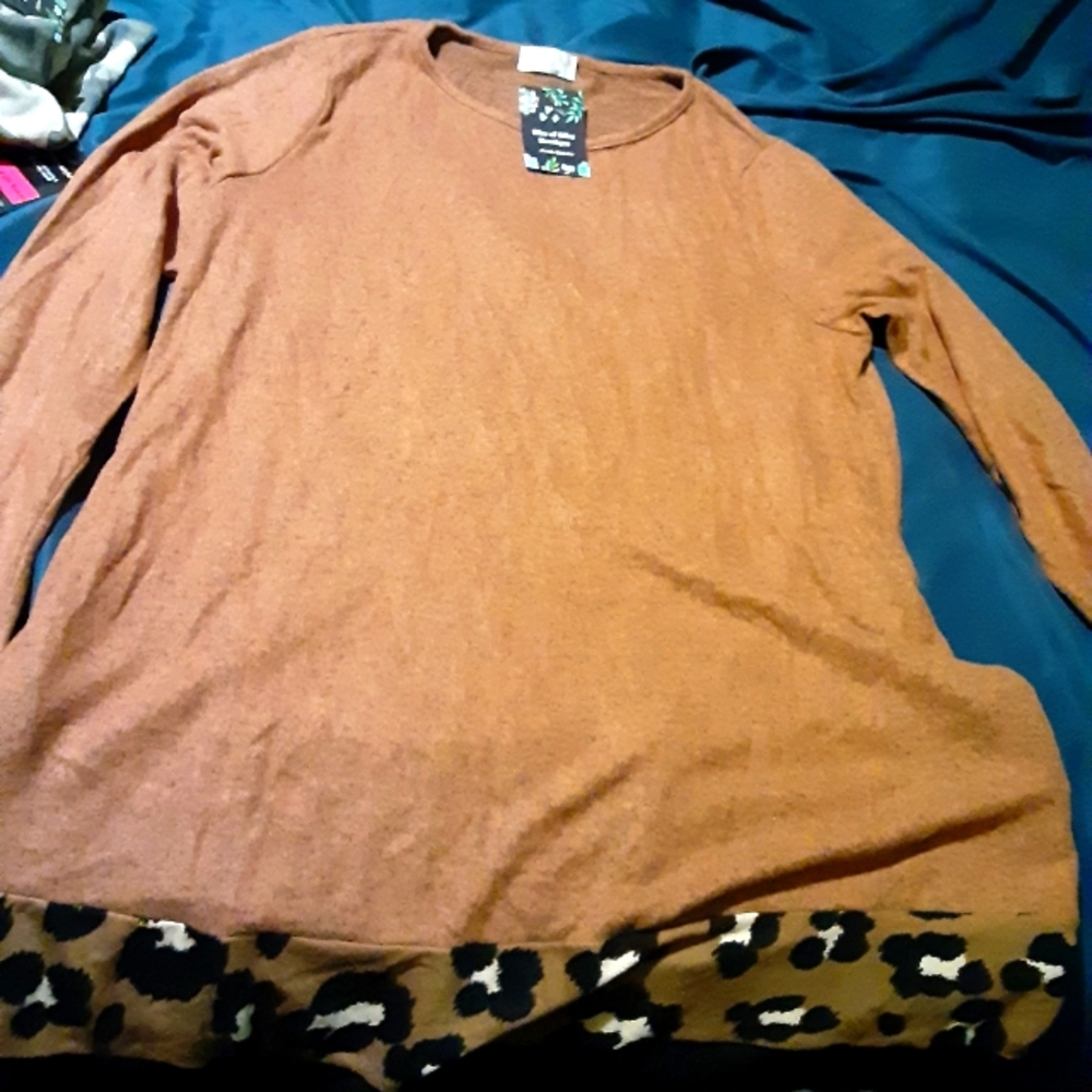 COPY - Brown with leopard trim dress